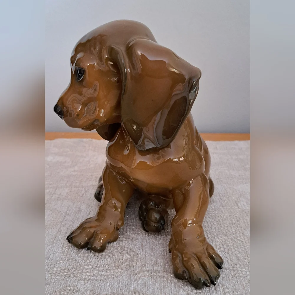 Vintage Germany Rosenthal Porcelain Ceramic Dog Dachshund Figurine Puppy - Picture 3 of 7